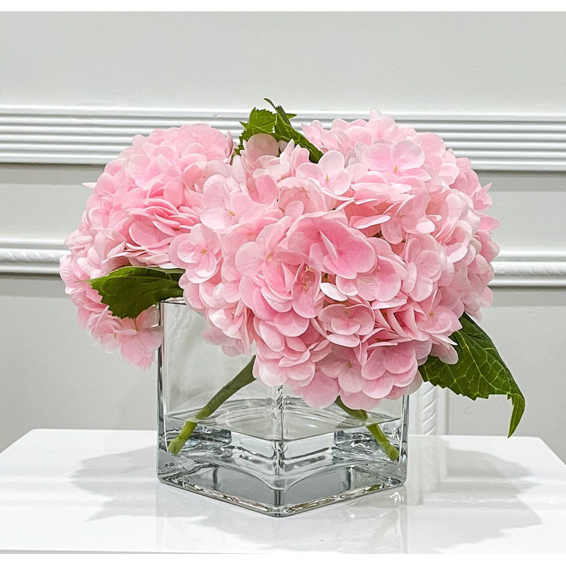 Peach Tulips Floral Arrangement, Real Touch Tulip Centerpiece,Modern Artificial Arrangement Flowers In Glass Vase,French Decor Tulips Flower