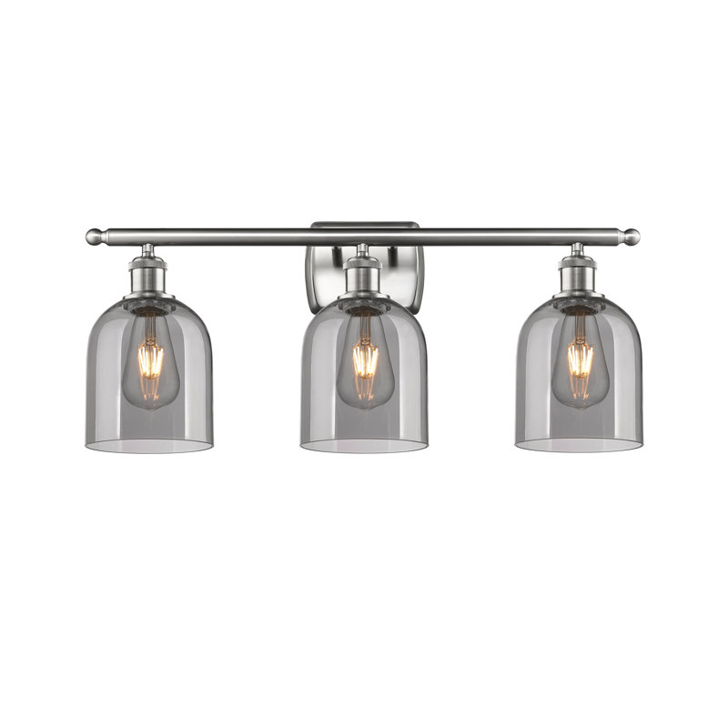 Anacaren 3 - Light Dimmable Vanity Light, Light Smoke, Brushed Satin Nickel