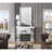 Nysa 47" Fireplace, Mirrored & Faux Crystals