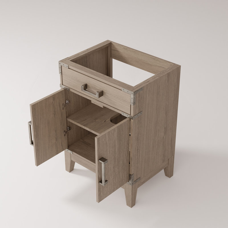 Meuble-lavabo simple en chêne gris 24 po X P 18 po D