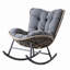 Chaise Papasan berçante en osier avec coussin Doral