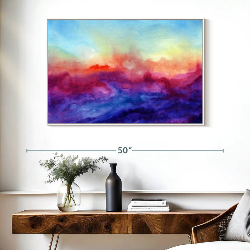 Arpège, Cadre flottant blanc, 40 po x 27 po