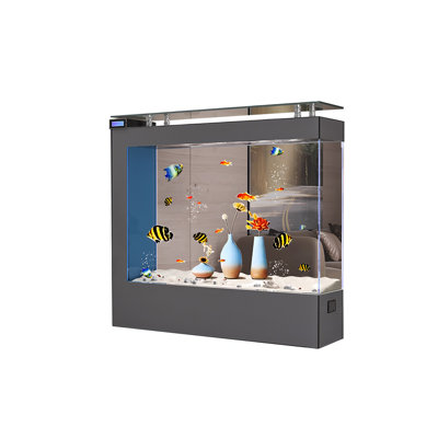 59.06"Modern large rectangular ultra-clear glass ecological aquarium
