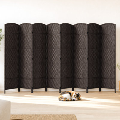  Room Divider 6 Ft. Tall Wide Privacy Screen, Folding Privacy Screens Freestanding Mocha