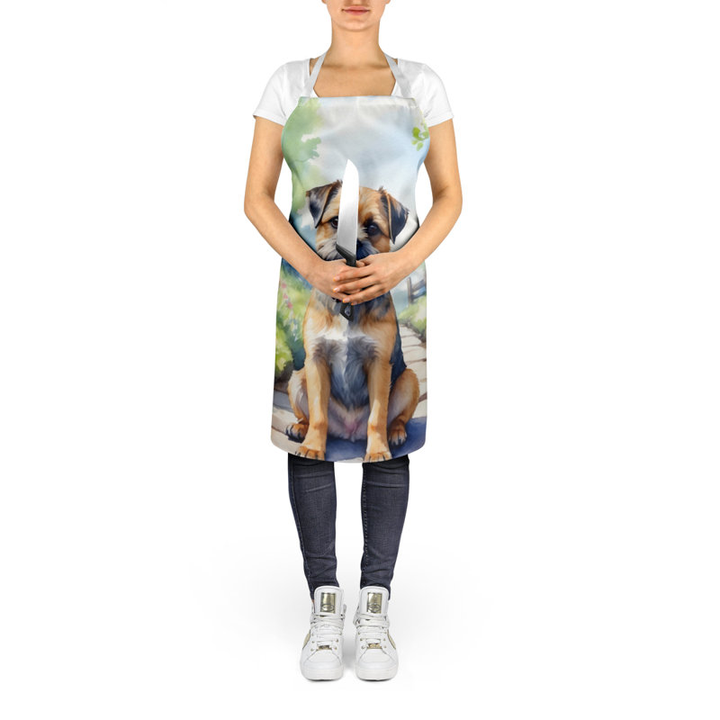 Tablier Border Terrier Spring Path