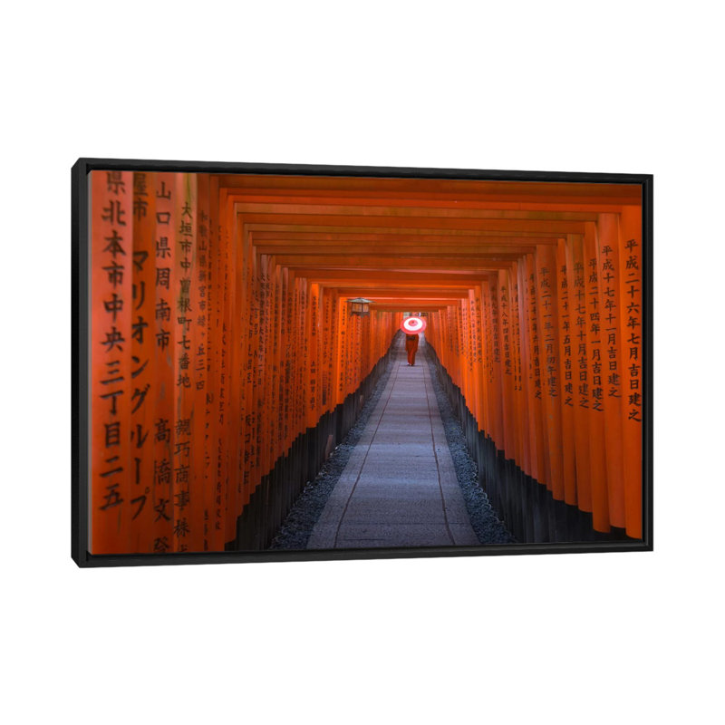 Autumn In Japan XXII by Daniel Kordan - Print on Canvas, Black Framed, 66.04 cm H x 45.72 cm W