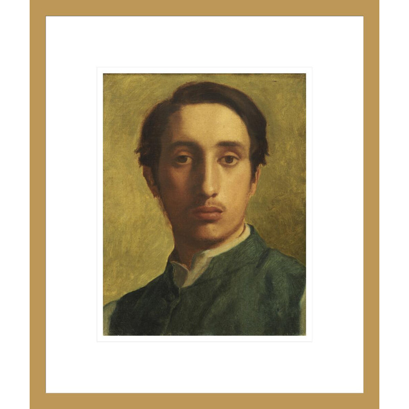 Degas in a Green Waistcoat par Edgar Degas, impression giclée sur cadre, H 16,08 po x l 13,75 po