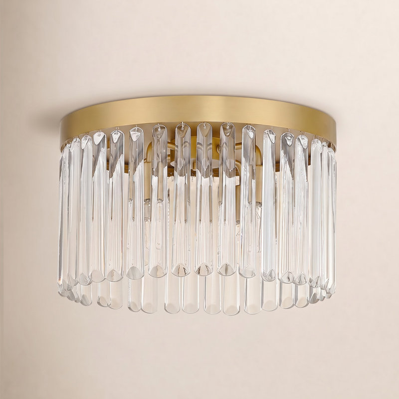 Idette Rowe 4 Light Modern Gold Ceiling Mount, Gold