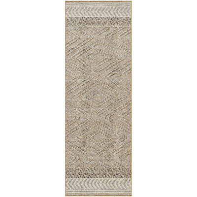 Tapis intérieur / extérieur brun Issel Southwestern