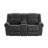 Modern Reclining Console Loveseat with Built-In Storage and Cup Holders