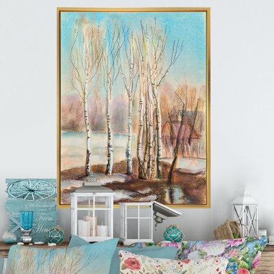 Birches On The Sun - Painting on Canvas