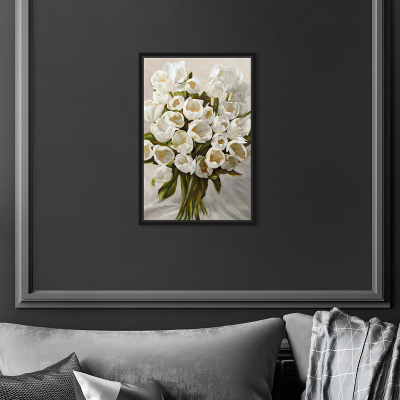 Tulipes élégantes-impression sur toile tendue, H 15 po x l 10 po, Toile tendue