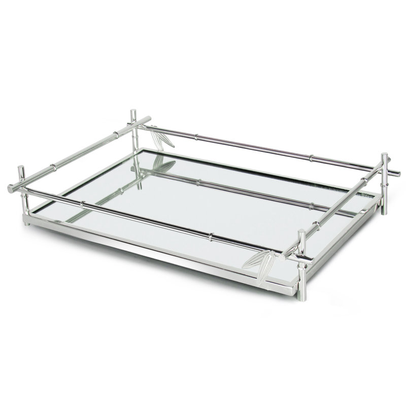 Wyanet Tray, 3" H x 10.25" W x 15" D, Silver