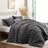 Fluffy Comforter Set 3 Pieces- Ultra Soft & Warm Faux Fur Comforter With Two Pillowcases For Winter-117192100-117192109