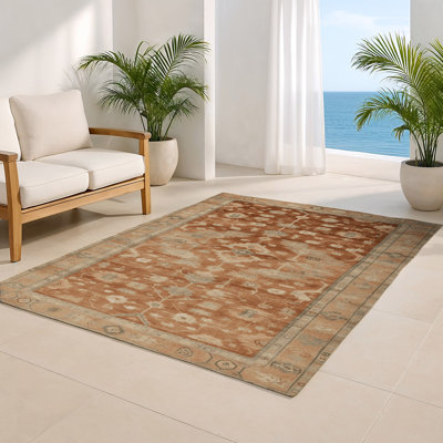 Tapis intérieur et extérieur brun Overdyed