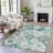 Machine Washable Indoor/Outdoor Xhevrie Teal Rug-112127714