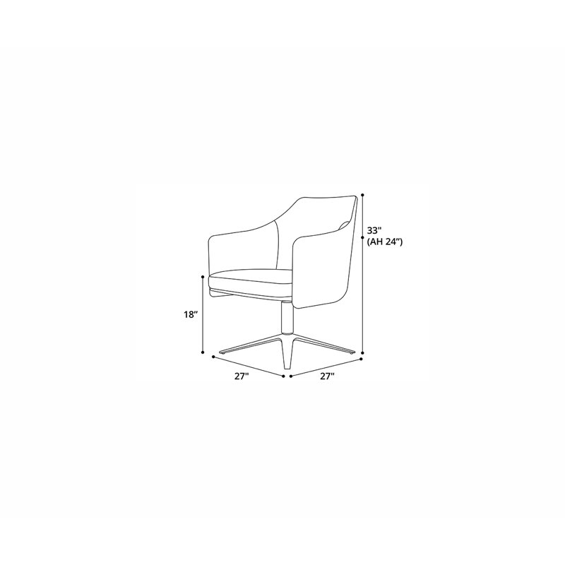 Clayton Leather Armchair, Orange