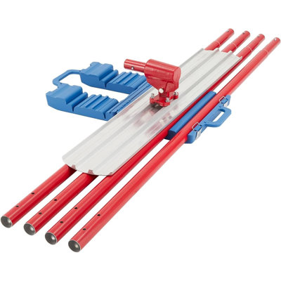 Aluminum Magnesium Bull Float Concrete Finishing Tool - Professional Grade, Round Ends - 4 Handles, Adjustable Bracket, Carrying Case - Specification: 36 inch trowel 36 inch pipe