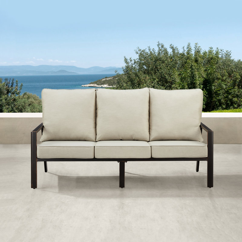 Outdoor 3 - Seat Patio Sofa, Red