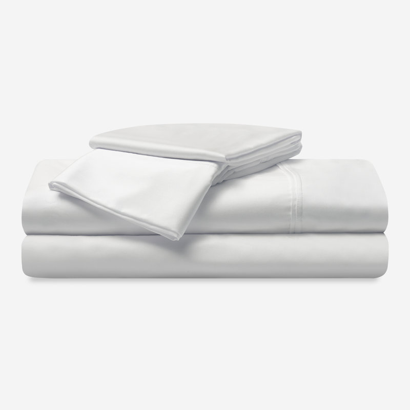 Bedgear Dri-Tec Bed Sheet Set - Moisture Wicking, Breathable, Soft Sheets for Hot Sleepers, Queen, Bright White
