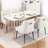 Dining Chairs (Set of 6) Mid Century Modern Kitchen Chair Comfortable Upholstered Premium Fabrics Dinner Chairs for Kitchen Dining Room-1609121257