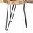Binoche 2 Piece Brown Teak Wood Live Edge Top Accent Table with Black Metal Hairpin Legs Set
