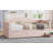Twin Size Daybed With Pop-Up Trundle, Upholstered Sofa Bed, Space-Saving Twin To King Design For Guest Rooms-1542476519