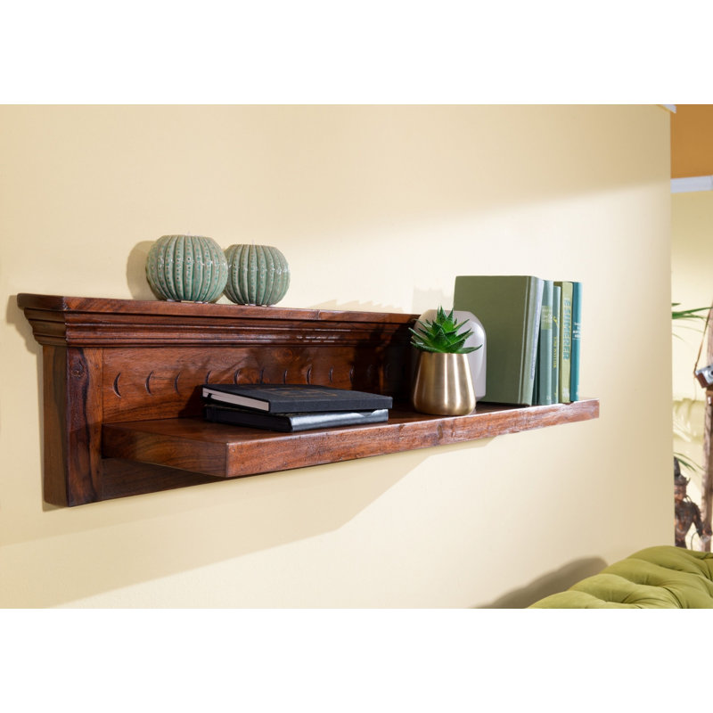 Oxford Acacia Solid Wood Accent Shelf, Nougat