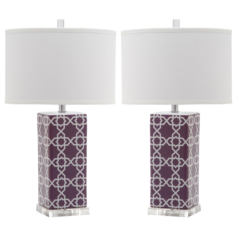 Ensemble de lampes de table 27 po Casale, Mauve clair