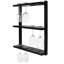Aniel Wall Mounted Wine Glass Rack in Black