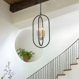 Kaylaa 4 - Light Moden Gold Black Lantern Geometric Chandelier