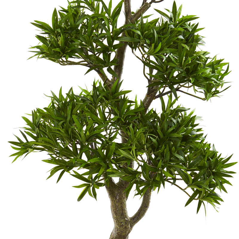 37'' Faux Foliage Tree in Planter, 37" H x 16" W x 8" D