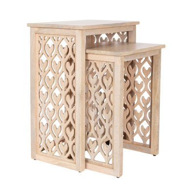 Karni Mango Wood Living Room Nesting Tables