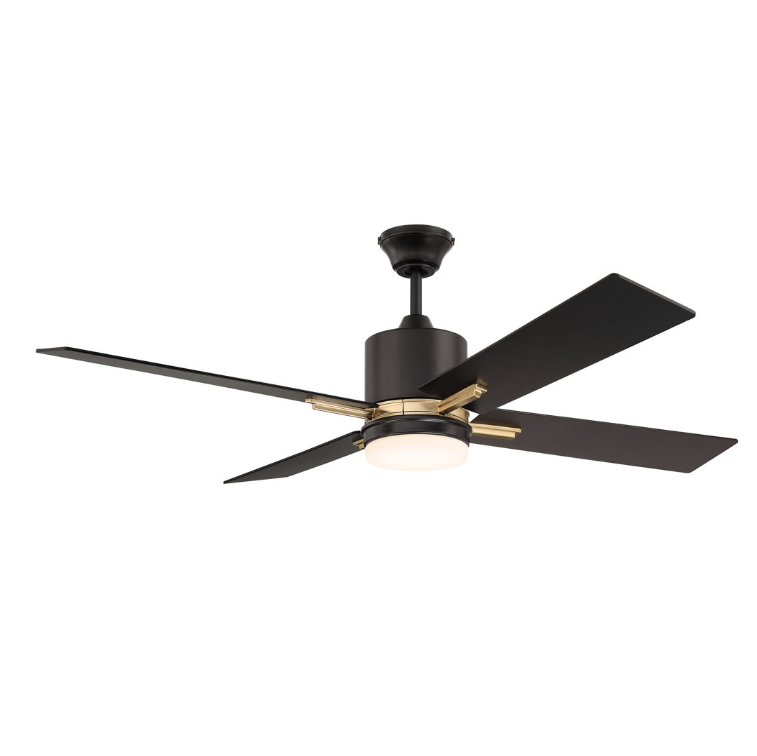 Teana 52" 4 - Blade LED Standard Ceiling Fan with Remote Control and Light Kit Included Craftmade 