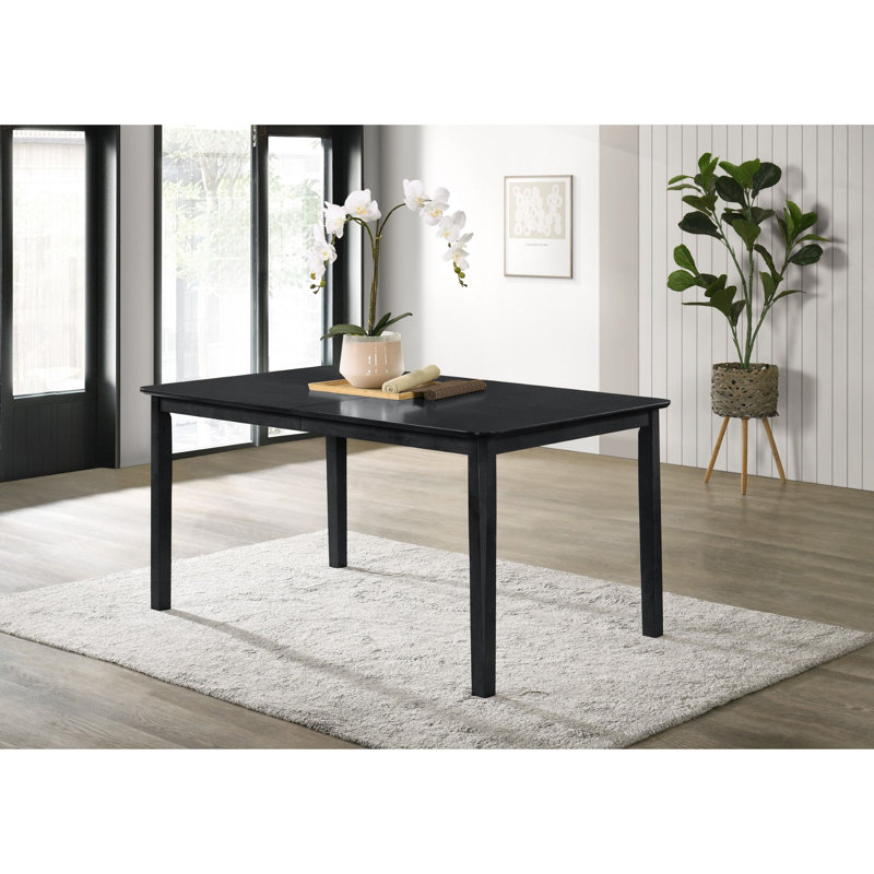 Anouska Solid Wood Base Dining Table, Black