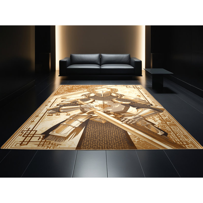 Tapis oriental doux et moelleux en tissu Dunneback Knight, 3 x 5