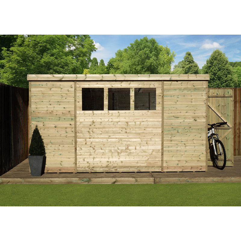 Shiplap Pent Wooden Shed, 8ft. W x 14ft. D