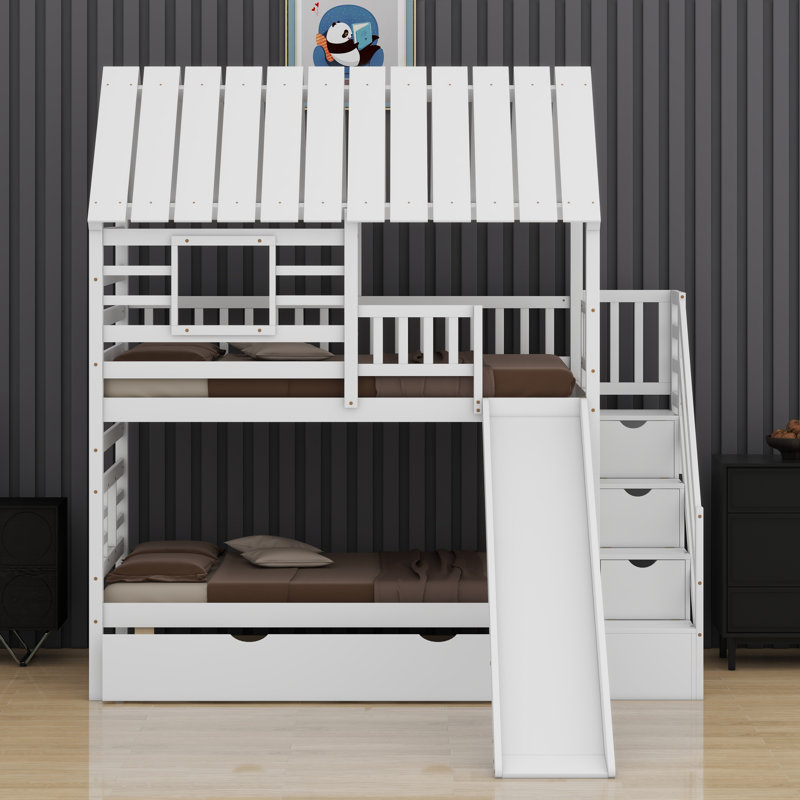 Lit superposé simple Lilith Kids, Blanc