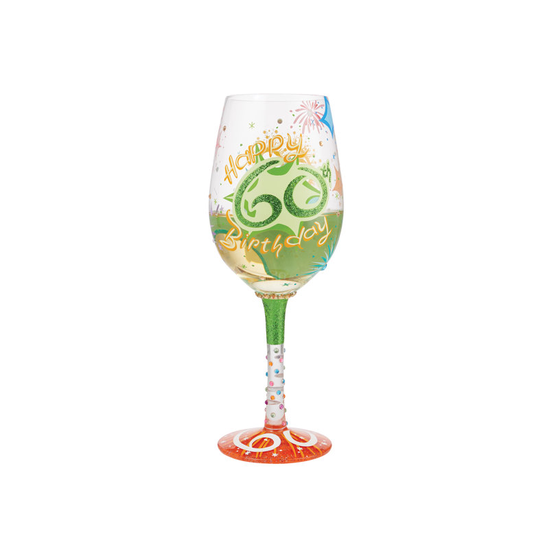 Verre à vin Lolita Happy 60th Birthday 9 po