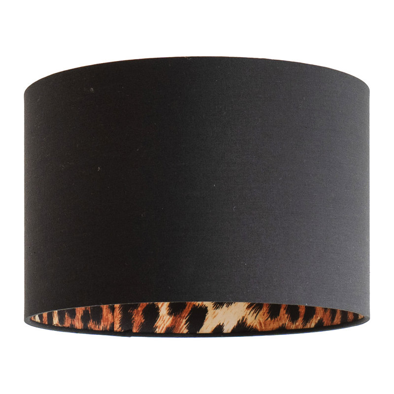 Aljet Blended Fabric Drum Lamp Shade ( Slip-On ) in Black, 20.5cm H x 30.5cm W x 30.5cm D