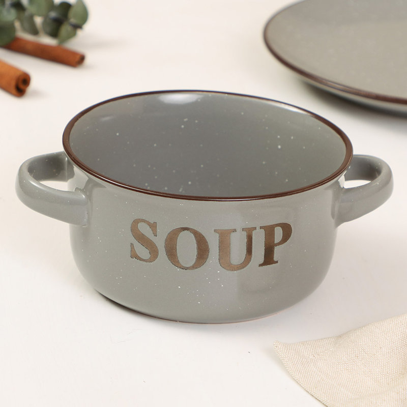 Whittington 0.6ml Soup Bowl, Grey