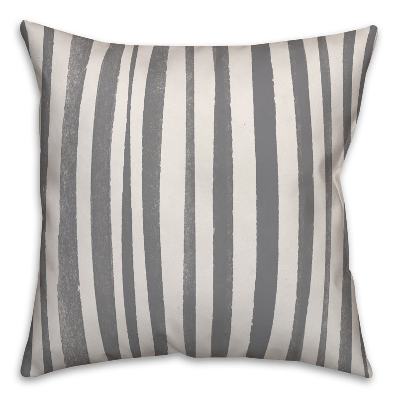  Coussin Zebra, 16 po x 1 po, Gris