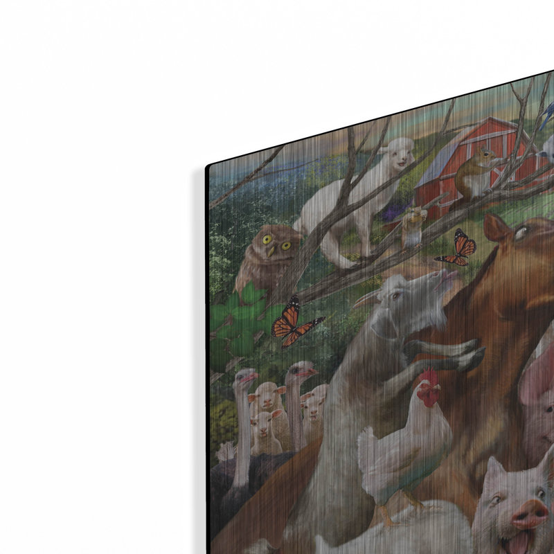 «Farmyard Frenzy» par Bigelow Illustration, H 24 po x l 36 po