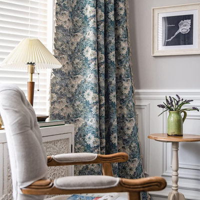 Boho Muti-Size 2-Panel Semi Sheer Polyester Drapes  Curtain