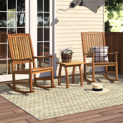 Cheney Solid Wood 2 - Person Seating Group by Laurel Foundry Modern Farmhouse