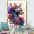 Toile avec cadre flottant or