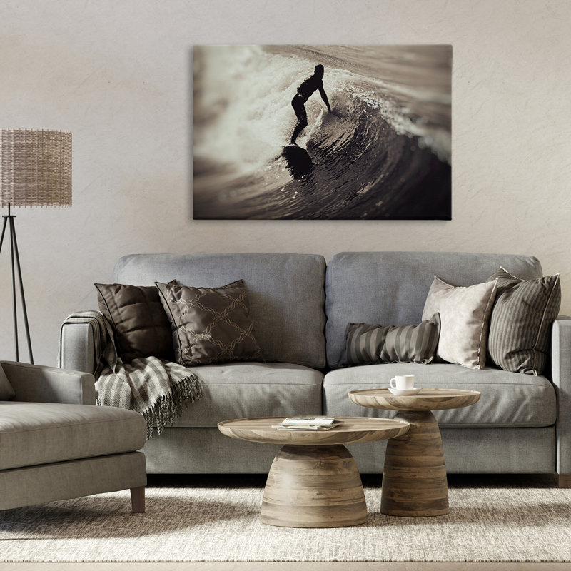 «Surfer's Wave Splash» par Norm Stelfox, H 20 po x l 30 po