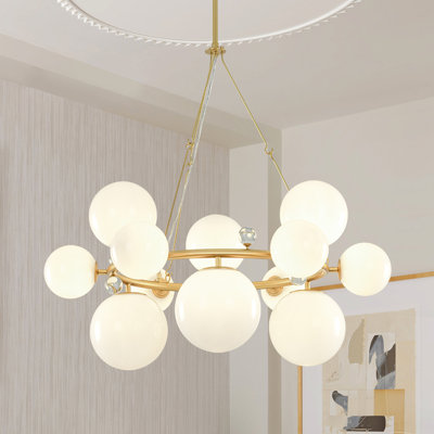 Lustre 12 roues en verre