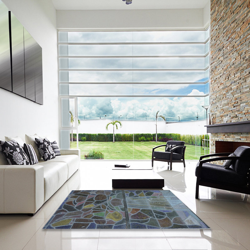 Brun Tapis décoratif, Carré 7 pi