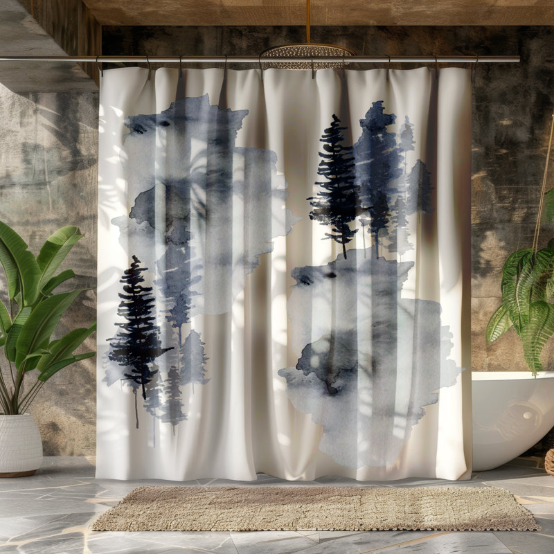 Rideau de douche Blue Woods